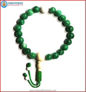 Sandalwood, Green Jade, Honey Jade Mala, Hand Carved Buddha discount Guru Bead. Silk Bag Included